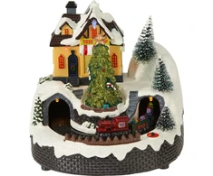 None Decoration Christmas village with LED ACJ000540. 16 x 15 cm