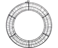 None Nežinomas Dekoracija Žiedas su LED, AX5393710, D50 cm, juoda