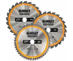 None DEWALT diskinis pjūklas EX KPL. 3 vnt 250 mm 2x24z, 1x48z DT1963