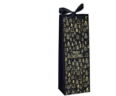 Nežinomas Gift bag Velvet Bottle. 13 cm x 35 cm. juodas col.