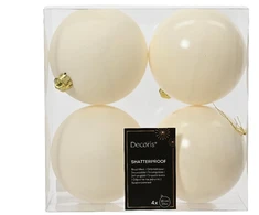 None Nežinomas Eglutės žaisliukai, balti, 10 cm, plastikas, 4 vnt.