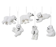 None Christmas Tree toy Bear. 8.5 cm. plastikas