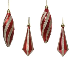 None Christmas Tree toy Decoris 028106. auksinis/red. plastikas