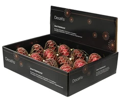 ROSA Kalėdų eglutės žaisliukas Decoris 028455. raudonas. polistirenas