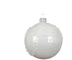 None Christmas Tree toy Decoris 053566. baltas. glass
