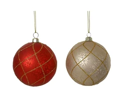 None Nežinomas Eglutės žaisliukas Decoris Antique, aukso/raudonas, 8 cm