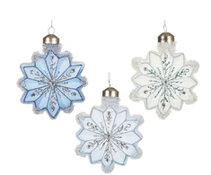 None Christmas Tree toy Decoris Snowflake. 10 cm