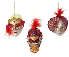 None Nežinomas Eglutės žaisliukas Mask, 10 cm, stiklas