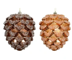 None Christmas Tree toy Pinecone. 14 cm. plastikas