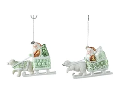 None Eglutės žaisliukas Santa, 10 cm, stiklas