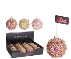 None Christmas medžio toy set. auksinis/red/žalias. glass. 9 pcs