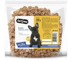 None Hau&amp;Miau Pausesnack šuo gydyti, suši - vištienos ir žuvies 500g