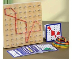 None Nežinomas Edukacinis žaislas Wood Geoboard CZS-411