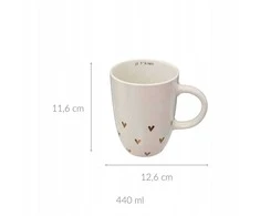 None Nežinomas Puodelis, aukso/balta, 0.440 l