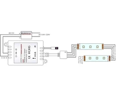None Led sloksnes kontrolieris IR-CONT-RGB, balta krās., IP20, 72 W
