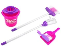 None Namų ruošos žaislas, valymo rinkinys House Cleaning Set 513020655, balta sp./rožinė sp./violetinė sp.