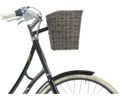 Front basket BASIL Bremen Rattan Look FM, dark ruda