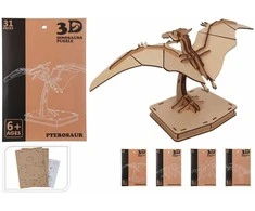 None Oem Dėlionė Dinozauras 3D medinis, 4 rūšys