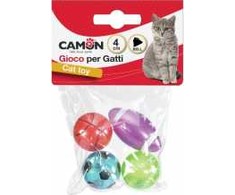 None CAMON katėms 4 įvairūs kamuoliukai su varpeliu 4cm