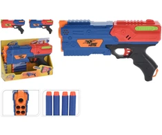 None Žaislas Pistoletas 23cm su minkštomis kulkomis, 2 rūšys