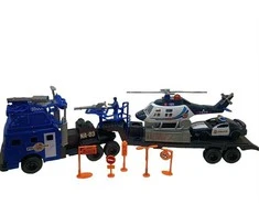 None Žaislinė policijos mašina S.O.S station 999B-54B, mėlyna sp./balta sp./juoda sp.