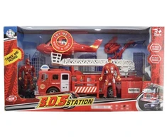 None Rotaļu ugunsdzēsēju mašīna SOS Station D1449238, sarkana