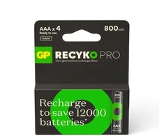 None Įkraunami elementai GP RECYKO AAA. 800mAh. 4 vnt.