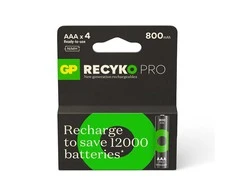 None Įkraunami elementai GP RECYKO AAA. 800mAh. 4 vnt.