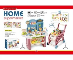 None Parduotuvės žaislai, parduotuvės kasa ir vežimėlis Home supermarket 668-82