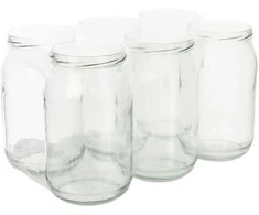 Okko Dymo JAR 900ML 6PCS WITHOUT LID 82MM
