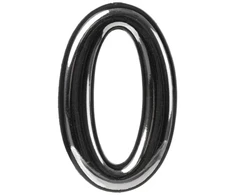 Okko Durų numeris CR 0, 5 cm, plastikas, chromo sp.