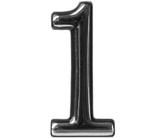 Okko Durų numeris CR 1, 5 cm, plastikas, chromo sp.