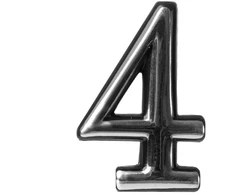Okko Durų numeris CR 4, 5 cm, plastikas, chromo sp.
