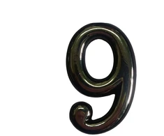 Okko Durų numeris CR 9, 5 cm, plastikas, chromo sp.