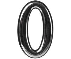 Okko Durų numeris CR 0, 5 cm, plastikas, chromo sp.