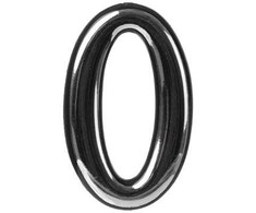 Okko Durų numeris CR 0, 5 cm, plastikas, chromo sp.