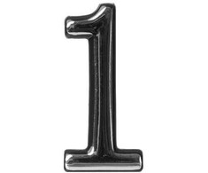 Okko Durų numeris CR 1, 5 cm, plastikas, chromo sp.