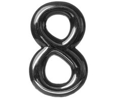 Okko Durų numeris CR 8, 5 cm, plastikas, chromo sp.