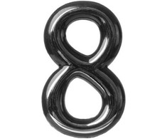 Okko Durų numeris CR 8, 5 cm, plastikas, chromo sp.