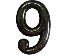 Okko Durų numeris CR 9, 5 cm, plastikas, chromo sp.