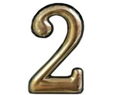 Okko Durų numeris N1011, 5 cm, plastikas, žalvario sp.