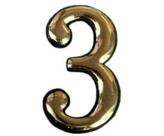 Okko Durų numeris N1011, 5 cm, plastikas, žalvario sp.
