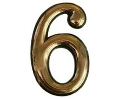 Okko Durų numeris N1011, 5 cm, plastikas, žalvaris