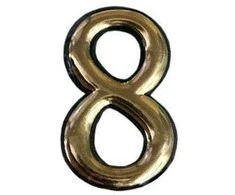 Okko Durų numeris N1011, 5 cm, plastikas, žalvaris