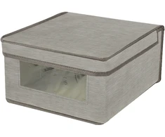Domoletti BOXSTORAGE WITH WINDOW 30X28X15CM Pilkas