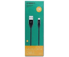 Orsen S32 Micro Data Cable 2.1A 1.2m juodas