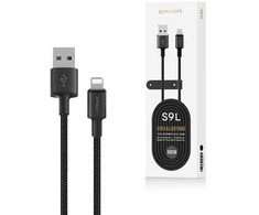 Orsen S9L USB A and Lightning 2.1A 1m juodas