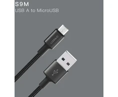 Orsen S9M USB A and Micro 2.1A 1m juodas