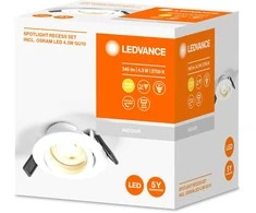 Osram Įleidžiamas šviestuvas SPOT, GU10, baltas, su 4,3W 2700K LED lempute