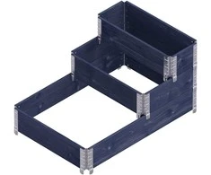 Paceļama dobe Upyard RSB Juodas, 120 cm x 80 cm x 58.5 cm